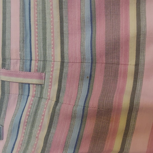 Rough Hewn Pink Multicolored Horizontal Striped Wrap Skirt Size 4 - Picture 10 of 13